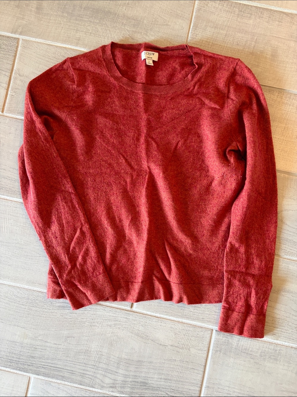 J. Crew Red-Orange Crewneck Sweater